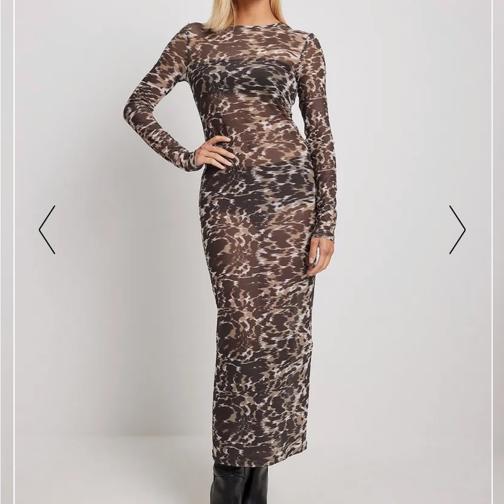 Tight Mesh Midi Dress - Picture 4 of 7